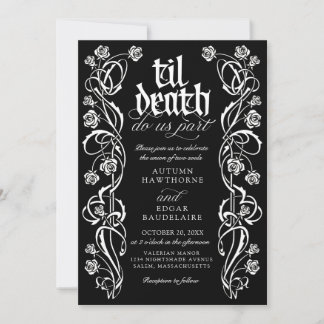 Invitation Gothic Til Mariage de la mort