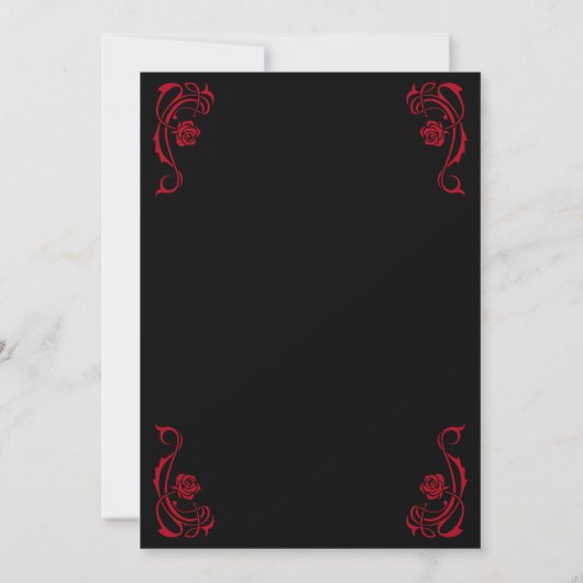 Invitation Gothic Til Mariage de la mort (Dos)