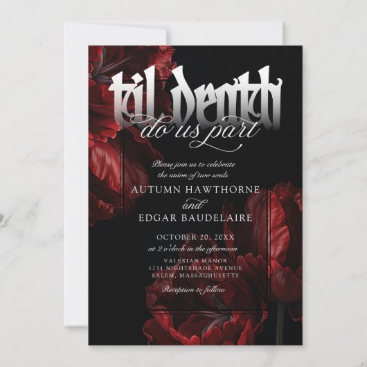 Invitation Gothic Til Mariage de la mort (Devant)
