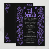 Invitation Gothic Til Mariage de la mort (Devant / Derrière)