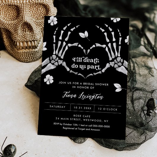 Invitation Gothique Amour Halloween Nuptiale Douche Invitatio