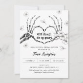 Invitation Gothique Amour Halloween Nuptiale Douche Invitatio (Devant)