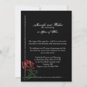 Invitation Gothique Barbed Wire et Rose Mariage Anniversaire (Devant)