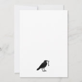 Invitation Gothique Black Raven Halloween Party (Dos)