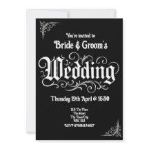 Gothique Black Rock Metal Mariage Noms personnalis