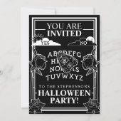 Invitation Gothique Black Talboard Éffrayant Halloween Party (Devant)