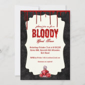 Invitation Gothique Bloody Halloween Party (Devant)