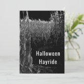 Invitation Gothique Cornfield Hayride Halloween Party (Debout devant)