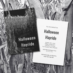 Invitation Gothique Cornfield Hayride Halloween Party