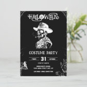 Invitation Gothique Cowboy Skeleton Art (Debout devant)