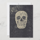 Invitation Gothique Crâne gris-beige Anniversaire à sa vingta (Dos)