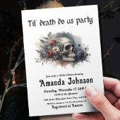 Invitation Gothique Crâne jusqu'à la mort Do us Fête des mari
