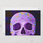 Invitation Gothique Crâne violet fête d'anniversaire RIP à se (Dos)