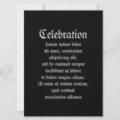 Invitation Gothique Dame de crâne (Dos)