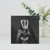 Invitation Gothique Dame de crâne (Debout devant)