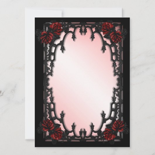 Invitation gothique de douche nuptiale Infos d'ins (Dos)