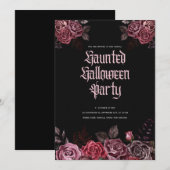 Invitation Gothique de la fête d'Halloween (Devant / Derrière)