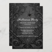 Invitation Gothique de la fête d'Halloween (Devant / Derrière)