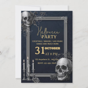 Invitation Gothique De Luxe À La Fête D'Halloween 