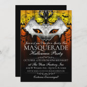 Invitation gothique de partie de mascarade de (Devant / Derrière)