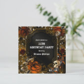 Invitation gothique de roses brunes d'automne de c (Debout devant)