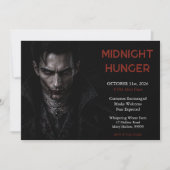 Invitation gothique de vampire sombre pour Hallowe (Devant)