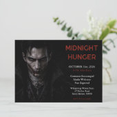 Invitation gothique de vampire sombre pour Hallowe (Debout devant)