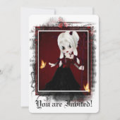 Invitation gothique Douche nuptiale Little Devil 2 (Devant)