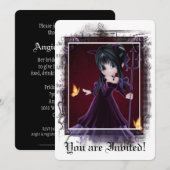 Invitation gothique Douche nuptiale Little Devil 6 (Devant / Derrière)