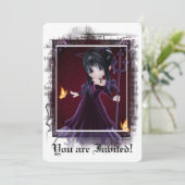 Invitation gothique Douche nuptiale Little Devil 6 (Debout devant)