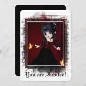 Invitation gothique Douche nuptiale Petit Diable (Devant / Derrière)