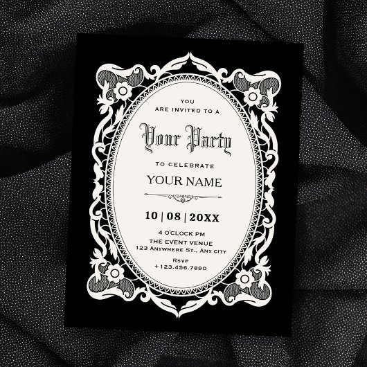Invitation Gothique élégant