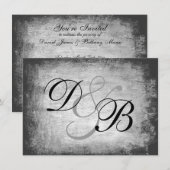 Invitation Gothique Élégant Grunge (Devant / Derrière)
