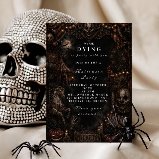 Invitation Gothique Épouvantable Halloween