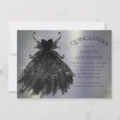 Invitation Gothique Fairy Black Gown | Vampy Goth Glam Sheen (Devant)