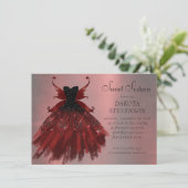 Invitation Gothique Fairy Crimson Gown | Fer rouge profond ra (Debout devant)