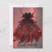 Invitation Gothique Fairy Crimson Gown | Fer rouge profond ra (Devant)
