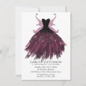 Invitation Gothique Fairy Fuchsia Gown | Punk Rock rose Magen (Devant)