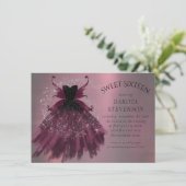Invitation Gothique Fairy Fuchsia Gown | Punk Rock rose Magen (Debout devant)