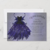 Invitation Gothique Fairy Indigo Gown | Fleur royale violet p (Devant)