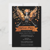Invitation Gothique Féerie crâne Halloween Costume Party (Devant)