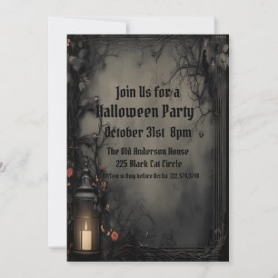 Invitation Gothique, fête du costume d'Halloween