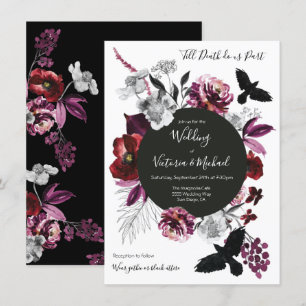Invitation Gothique Floral Dark & Moody Mariage