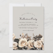 Invitation Gothique Floral Halloween (Devant)