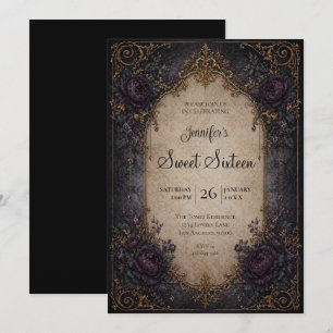 Invitation Gothique Floral Humeur Douce 16