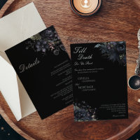 Gothique Floral Noir Till Décès Détails Mariages E