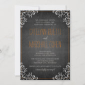 Invitation Gothique Flourish Halloween Mariage photo de vacan (Devant)
