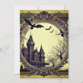 Invitation Gothique foncé Vintage victorien Éffrayant Hallowe (Dos)