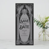 Invitation Gothique Gargoyle Halloween Mariage Enregistrer la (Debout devant)