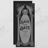 Invitation Gothique Gargoyle Halloween Mariage Enregistrer la (Devant / Derrière)
